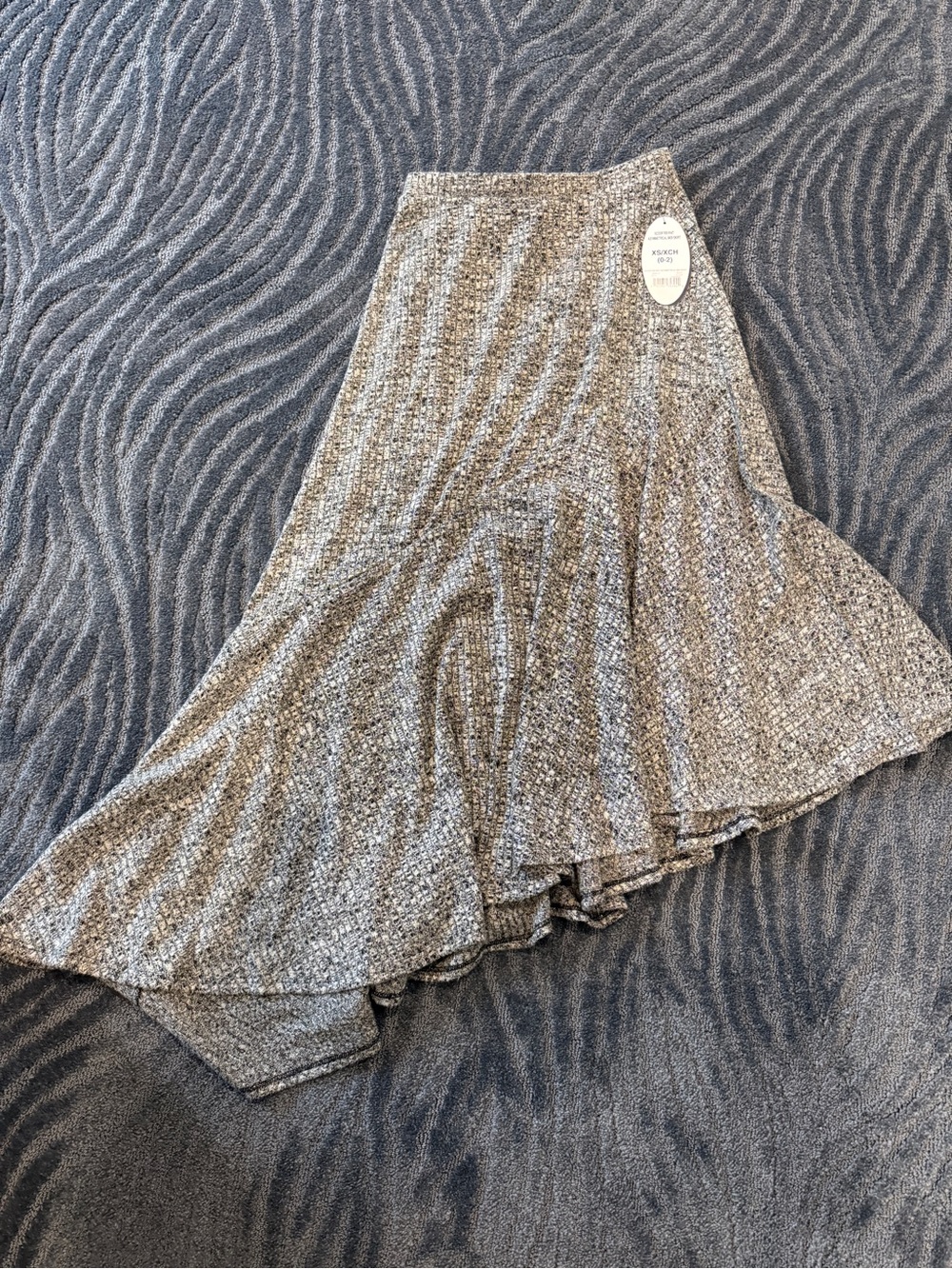 NWT Scoop grey asymmetrical knit skirt